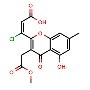 Chemical structure of Chloromonilinic acid B , CAS 121927-79-5, AChemBlock AD262113
