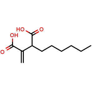 Chemical structure of Hexylitaconic acid , CAS 94513-51-6, AChemBlock AD262114