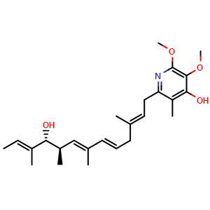 Chemical structure of Piericidin A , CAS 2738-64-9, AChemBlock AD262129