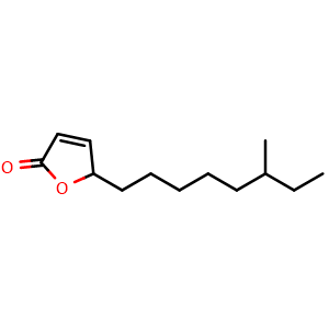 Chemical structure of 10-Methyldodec-2-en-4-olide , CAS 874359-15-6, AChemBlock AD262137