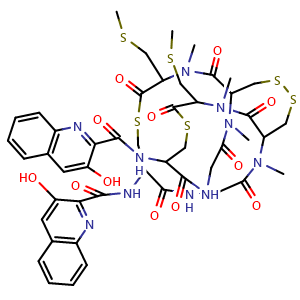 Chemical structure of Thiocoraline , CAS 173046-02-1, AChemBlock AD262218