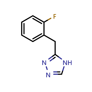 Chemical structure of 3-(2-Fluorobenzyl)-4H-1,2,4-triazole , AChemBlock AD262263