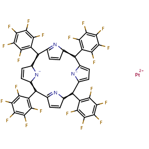 Chemical structure of Pt(II)meso-Tetra(pentafluorophenyl)porphine , CAS 109781-47-7, AChemBlock AD262272