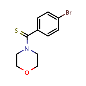 Chemical structure of (4-Bromophenyl)(morpholino)methanethione , CAS 61750-21-8, AChemBlock AD262284