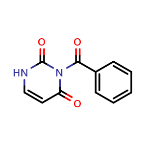 Chemical structure of 3-Benzoylpyrimidine-2,4(1H,3H)-dione , CAS 2775-87-3, AChemBlock AD262296