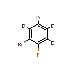 Chemical structure of 1-Bromo-2-fluorobenzene-d4 , CAS 50592-35-3, AChemBlock AD262309