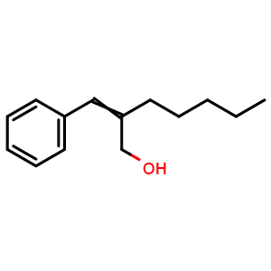 Chemical structure of 2-Benzylideneheptan-1-ol , CAS 101-85-9, AChemBlock AD262322