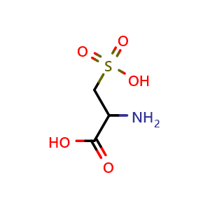 Chemical structure of 2-Amino-3-sulfopropanoic acid , CAS 13100-82-8, AChemBlock AD262338