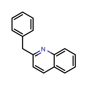 Chemical structure of 2-Benzylquinoline , CAS 1745-77-3, AChemBlock AD262352