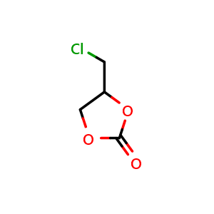 Chemical structure of 4-(Chloromethyl)-1,3-dioxolan-2-one , CAS 2463-45-8, AChemBlock AD262368