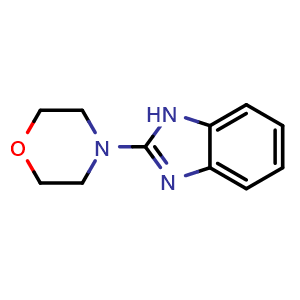 Chemical structure of 4-(1h-Benzo[d]imidazol-2-yl)morpholine , CAS 31075-58-8, AChemBlock AD262373