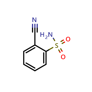 Chemical structure of 2-Cyanobenzenesulfonamide , CAS 73542-86-6, AChemBlock AD262388