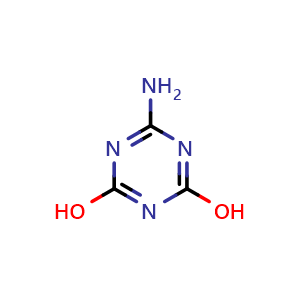 Chemical structure of 6-Amino-1,3,5-triazine-2,4-diol , CAS 645-93-2, AChemBlock AD262392