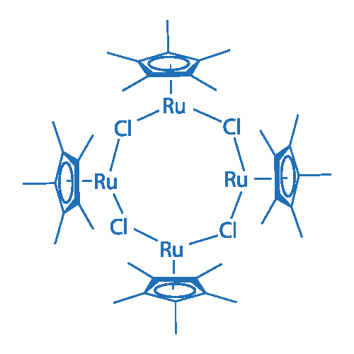 Chemical structure of Chloro(pentamethylcyclopentadienyl)ruthenium(II) tetramer , CAS 113860-07-4, AChemBlock AD262394