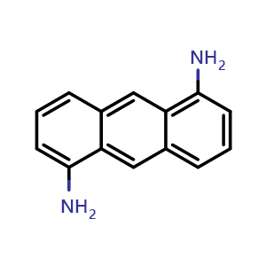Chemical structure of Anthracene-1,5-diamine , CAS 79015-49-9, AChemBlock AD262401