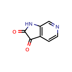 Chemical structure of 1H-Pyrrolo[2,3-c]pyridine-2,3-dione , CAS 92635-33-1, AChemBlock AD262409