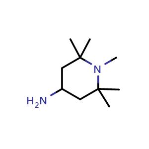 Chemical structure of 1,2,2,6,6-Pentamethylpiperidin-4-amine , CAS 40327-96-6, AChemBlock AD262416