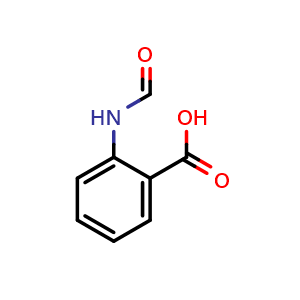 Chemical structure of 2-Formamidobenzoic acid , CAS 3342-77-6, AChemBlock AD262417