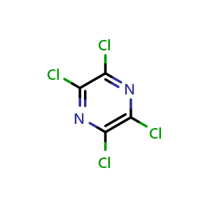 Chemical structure of Perchloropyrazine , CAS 13484-50-9, AChemBlock AD262419