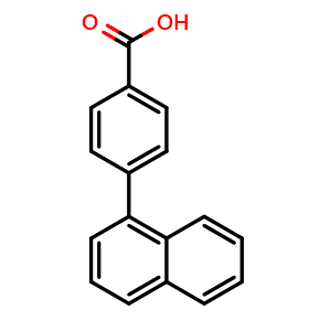 Chemical structure of 4-(Naphthalen-1-yl)benzoic acid , CAS 106359-69-7, AChemBlock AD262423