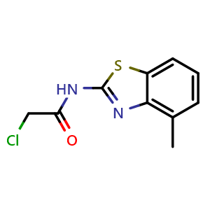 Chemical structure of 2-Chloro-N-(4-methylbenzo[d]thiazol-2-yl)acetamide , CAS 3323-85-1, AChemBlock AD262474