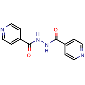 Chemical structure of N'-isonicotinoylisonicotinohydrazide , CAS 4329-75-3, AChemBlock AD262480