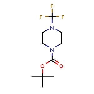 Chemical structure of tert-Butyl 4-(trifluoromethyl)piperazine-1-carboxylate , CAS 1415564-92-9, AChemBlock AD262543