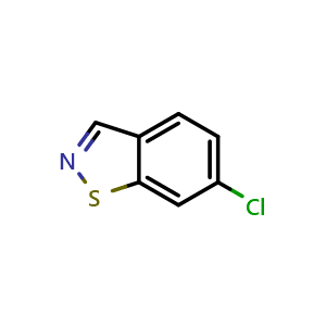 Chemical structure of 6-Chlorobenzo[d]isothiazole , CAS 89583-89-1, AChemBlock AD262574