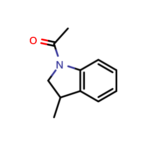 Chemical structure of 1-(2,3-Dihydro-3-methyl-1H-indol-1-yl)ethanone , CAS 31676-46-7, AChemBlock AD262583