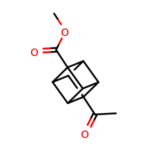 Chemical structure of Methyl 4-acetylcubane-1-carboxylate , CAS 246854-75-1, AChemBlock AD262587