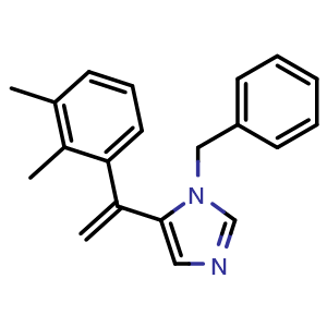 Chemical structure of 1-Benzyl-5-(1-(2,3-dimethylphenyl)vinyl)-1H-imidazole , CAS 2250243-56-0, AChemBlock AD262605