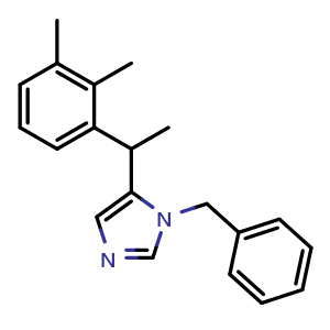 Chemical structure of 1-Benzyl-5-(1-(2,3-dimethylphenyl)ethyl)-1H-imidazole , CAS 2250242-52-3, AChemBlock AD262606