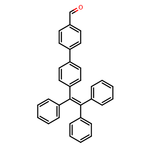 Chemical structure of 4'-(1,2,2-Triphenylvinyl)-[1,1'-biphenyl]-4-carbaldehyde , CAS 1262331-04-3, AChemBlock AD262651