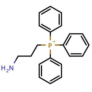 Chemical structure of (3-Aminopropyl)triphenylphosphonium , CAS 698967-00-9, AChemBlock AD262654