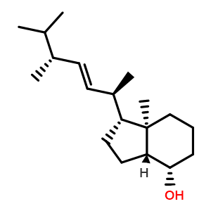 Chemical structure of (1R,3aR,4S,7aR)-Octahydro-7a-methyl-1-[(1R,2E,4R)-1,4,5-trimethyl-2-hexen-1-yl]-1H-inden-4-ol , CAS 55812-82-3, AChemBlock AD262678
