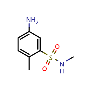 Chemical structure of 5-Amino-N,2-dimethylbenzenesulfonamide , CAS 6274-17-5, AChemBlock AD262706