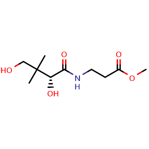 Chemical structure of Methyl (R)-3-(2,4-dihydroxy-3,3-dimethylbutanamido)propanoate , CAS 50692-78-9, AChemBlock AD262711