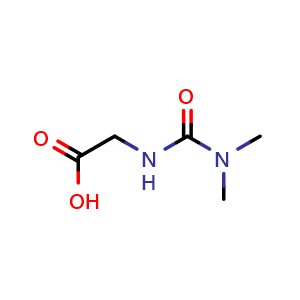 Chemical structure of (Dimethylcarbamoyl)glycine , CAS 1060817-29-9, AChemBlock AD262733