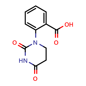 Chemical structure of 2-(2,4-Dioxotetrahydropyrimidin-1(2H)-yl)benzoic acid , CAS 148673-97-6, AChemBlock AD262768