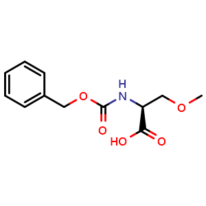 Chemical structure of N-((Benzyloxy)carbonyl)-O-methylserine , CAS 64356-74-7, AChemBlock AD262778