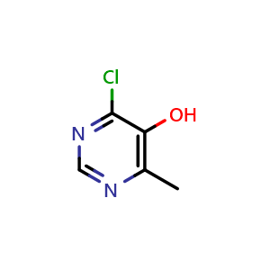 Chemical structure of 4-Chloro-6-methylpyrimidin-5-ol , CAS 1211535-17-9, AChemBlock AD262805