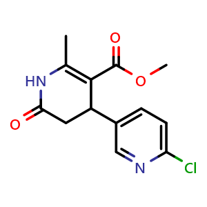 Chemical structure of Methyl 6-chloro-2'-methyl-6'-oxo-1',4',5',6'-tetrahydro-[3,4'-bipyridine]-3'-carboxylate , CAS 1872437-23-4, AChemBlock AD262811