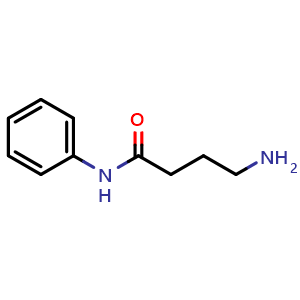 Chemical structure of 4-Amino-N-phenylbutanamide , CAS 79858-31-4, AChemBlock AD262813