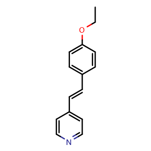 Chemical structure of 4-[(1E)-2-(4-Ethoxyphenyl)ethenyl]pyridine , CAS 116223-44-0, AChemBlock AD262814