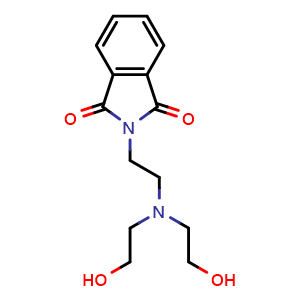 Chemical structure of 2-(2-(Bis(2-hydroxyethyl)amino)ethyl)isoindoline-1,3-dione , CAS 118839-29-5, AChemBlock AD262850