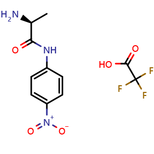 Chemical structure of L-Alanine 4-nitroanilide monotrifluoroacetate , CAS 82518-65-8, AChemBlock AD262855