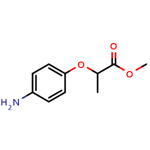 Chemical structure of Methyl 2-(4-aminophenoxy)propanoate , CAS 173735-84-7, AChemBlock AD262863