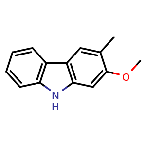 Chemical structure of 2-Methoxy-3-methylcarbazole , CAS 24224-28-0, AChemBlock AD262864