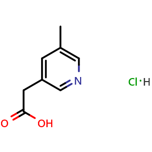 Chemical structure of 2-(5-Methylpyridin-3-yl)acetic acid hydrochloride , CAS 1787905-81-0, AChemBlock AD262903