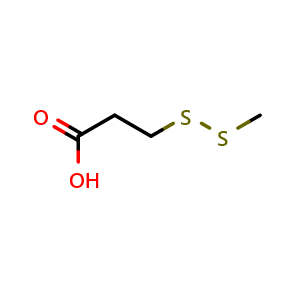 Chemical structure of 3-(Methyldisulfanyl)propanoic acid , CAS 138148-59-1, AChemBlock AD262910